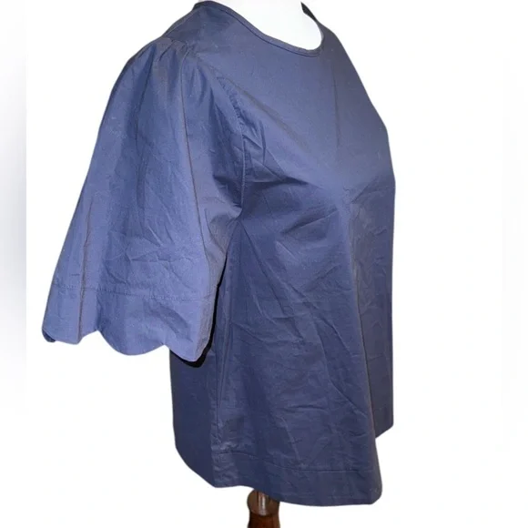 Duffield Lane FEYE FLUTTER SLEEVE IN NAVY STRETCH - Picture 4 of 8